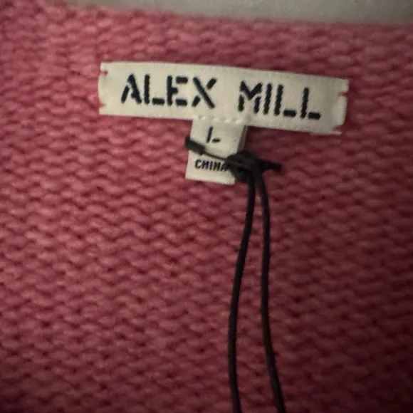 NWT Alex Mill Pink Crew Neck Sweater | Large - Picture 9 of 9